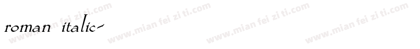 roman italic字体转换